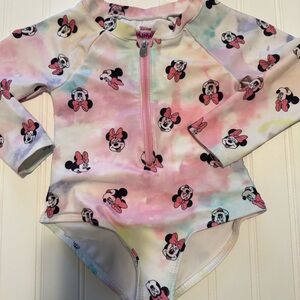 Disney Minnie Mouse Pastel Pink Tie-Dye One-Piece Swimsuit